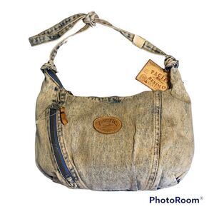Vintage 80's Acid Wash Denim Pacific Denim Cross Body Bag